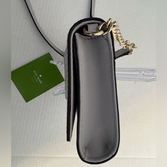 KATE SPADE grey crossbody with removable strap clutch - Picture 11 of 14